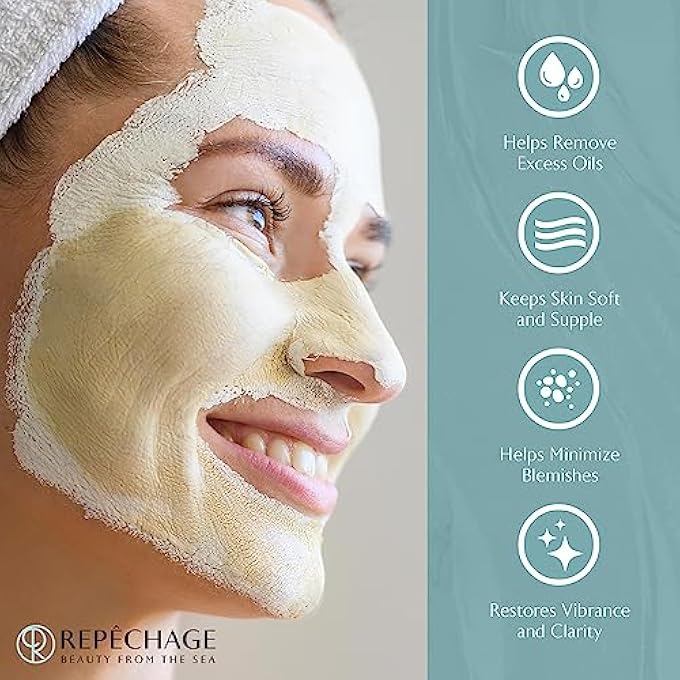 Repechage SEA MUD MASK FOR WOMEN AND MEN, 4 FL. OZ., DEEP EXFOLIATING PORE CLEANSER FOR DRY, OILY, BLEMISH PRONE FACE AND SKIN, ENHANCE BRIGHTEN, TONE, AND CLARITY, ACNE FACIAL TREATMENT - Image 4